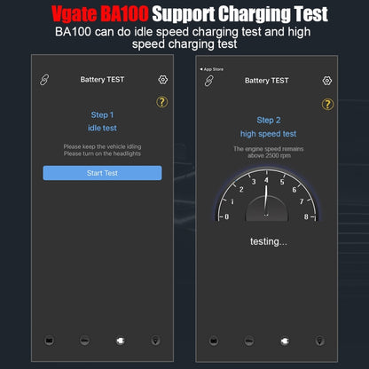 Vgate BA100 รถ 12V Bluetooth 4.0 เครื่องวิเคราะห์เครื่องช่วยวิเคราะห์แบตเตอรี่, Vgate BA100