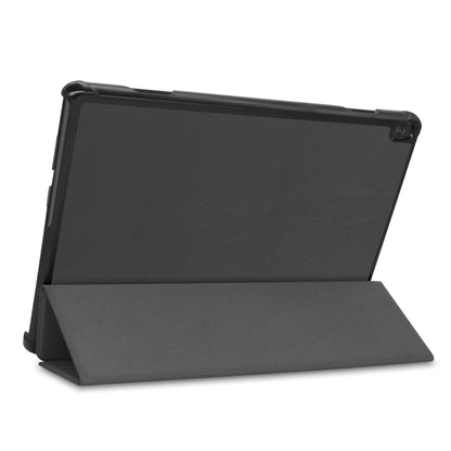 สำหรับ Lenovo M10 FHD REL TB-X605FC Custer Pattern ซองหนังพลิกแนวนอนสีบริสุทธิ์พร้อมตัวยึดสามพับและฟังก์ชั่นปลุก / นอน, For Lenovo M10 FHD REL TB-X605FC