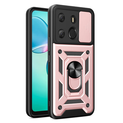 การออกแบบฝาครอบกล้องแบบเลื่อนเคสป้องกัน TPU + PC, For Tecno Pop 7 Pro / Spark Go 2023