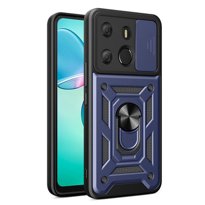 การออกแบบฝาครอบกล้องแบบเลื่อนเคสป้องกัน TPU + PC, For Tecno Pop 7 Pro / Spark Go 2023