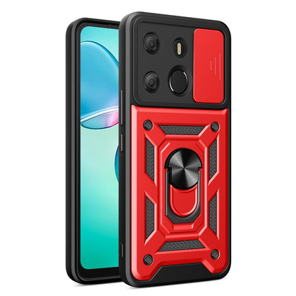 การออกแบบฝาครอบกล้องแบบเลื่อนเคสป้องกัน TPU + PC, For Tecno Pop 7 Pro / Spark Go 2023