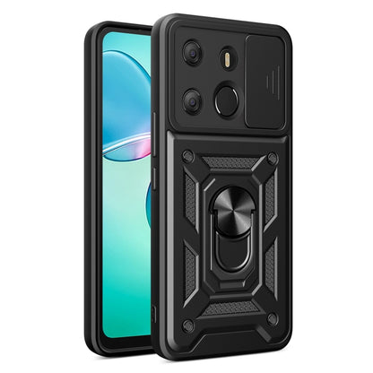 การออกแบบฝาครอบกล้องแบบเลื่อนเคสป้องกัน TPU + PC, For Tecno Pop 7 Pro / Spark Go 2023