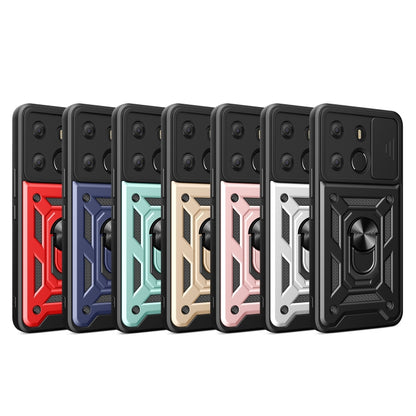 การออกแบบฝาครอบกล้องแบบเลื่อนเคสป้องกัน TPU + PC, For Tecno Pop 7 Pro / Spark Go 2023