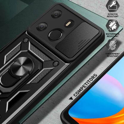 การออกแบบฝาครอบกล้องแบบเลื่อนเคสป้องกัน TPU + PC, For Tecno Pop 7 Pro / Spark Go 2023
