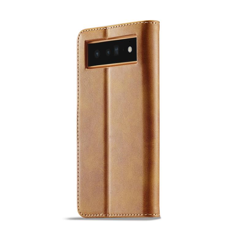 LC.IMEEKE ซองโทรศัพท์หนังพลิกแนวนอนเนื้อลูกวัว, For Google Pixel 6a