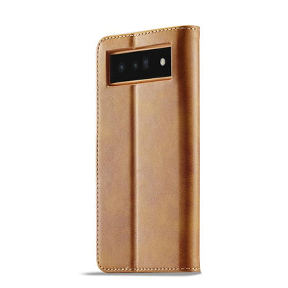 LC.IMEEKE ซองโทรศัพท์หนังพลิกแนวนอนเนื้อลูกวัว, For Google Pixel 6a