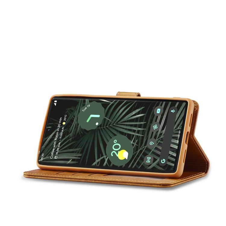 LC.IMEEKE ซองโทรศัพท์หนังพลิกแนวนอนเนื้อลูกวัว, For Google Pixel 6a