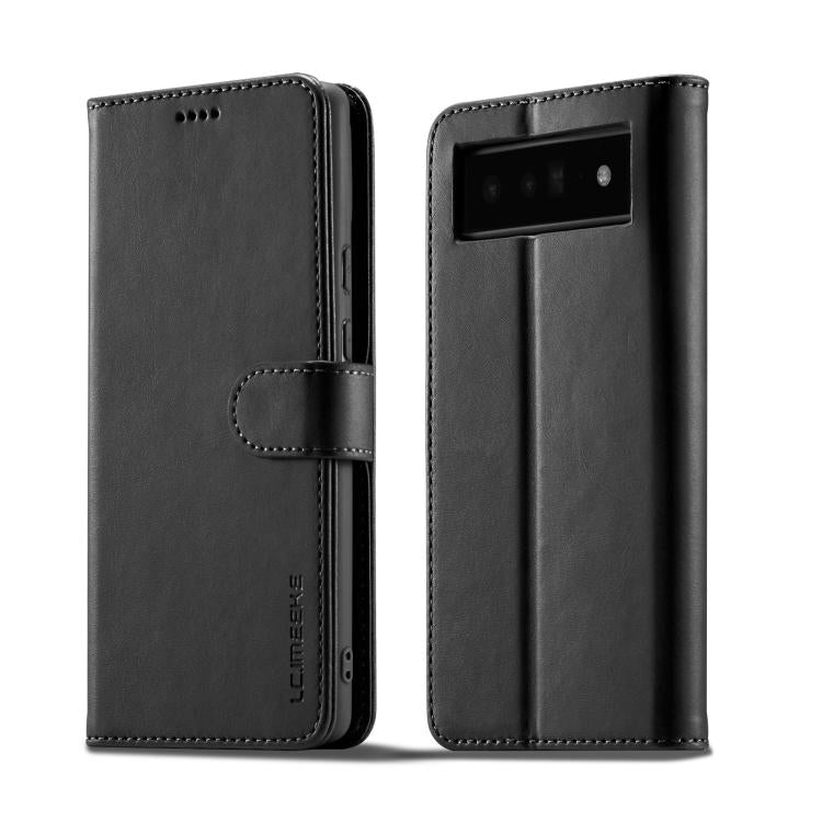 LC.IMEEKE ซองโทรศัพท์หนังพลิกแนวนอนเนื้อลูกวัว, For Google Pixel 6a