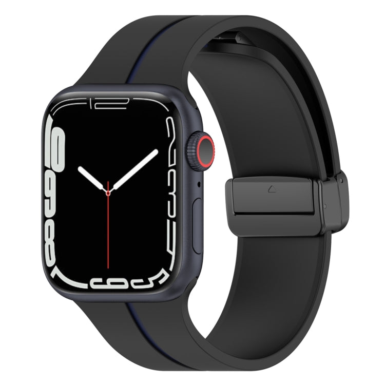สายนาฬิกาซิลิโคนหัวเข็มขัดพับสองสี, For Apple Watch SE 40mm, For Apple Watch SE 44mm, For Apple Watch 6 40mm, For Apple Watch 6 44mm