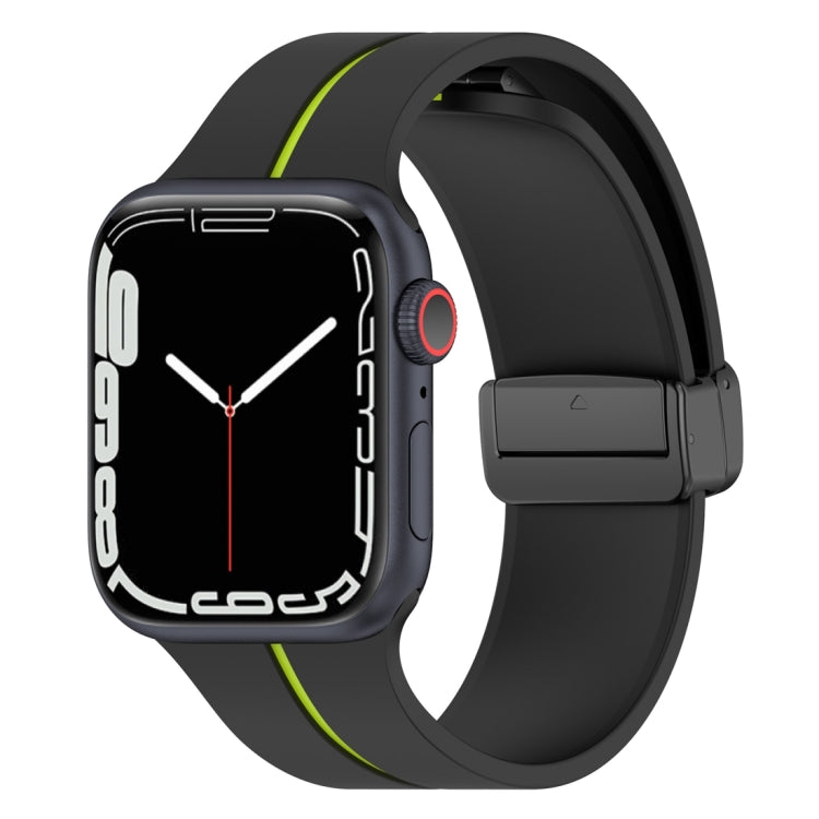 สายนาฬิกาซิลิโคนหัวเข็มขัดพับสองสี, For Apple Watch SE 40mm, For Apple Watch SE 44mm, For Apple Watch 6 40mm, For Apple Watch 6 44mm