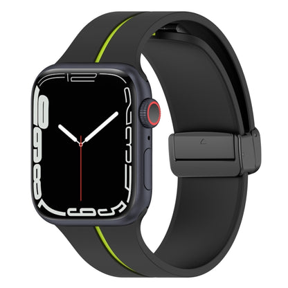สายนาฬิกาซิลิโคนหัวเข็มขัดพับสองสี, For Apple Watch SE 40mm, For Apple Watch SE 44mm, For Apple Watch 6 40mm, For Apple Watch 6 44mm