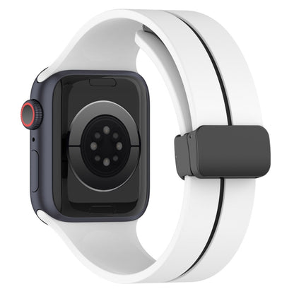 สายนาฬิกาซิลิโคนหัวเข็มขัดพับสองสี, For Apple Watch 5 40mm, For Apple Watch SE 2023 40mm, For Apple Watch 5 44mm, For Apple Watch 4 40mm