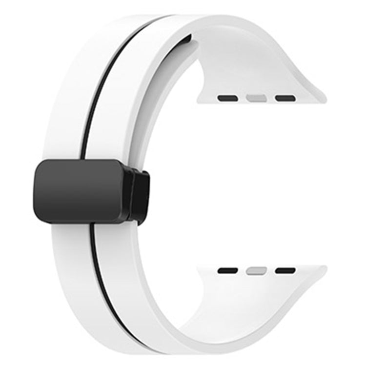 สายนาฬิกาซิลิโคนหัวเข็มขัดพับสองสี, For Apple Watch 5 40mm, For Apple Watch SE 2023 40mm, For Apple Watch 5 44mm, For Apple Watch 4 40mm