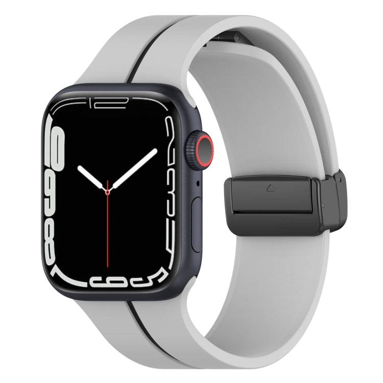 สายนาฬิกาซิลิโคนหัวเข็มขัดพับสองสี, For Apple Watch 4 44mm, For Apple Watch 3 38mm, For Apple Watch 3 42mm, For Apple Watch 2 38mm