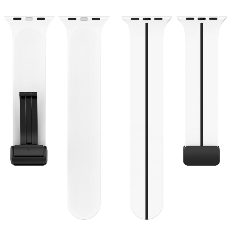 สายนาฬิกาซิลิโคนหัวเข็มขัดพับสองสี, For Apple Watch 2 42 mm, For Apple Watch 38mm, For Apple Watch 42mm, For Apple Watch Ultra 2 49mm