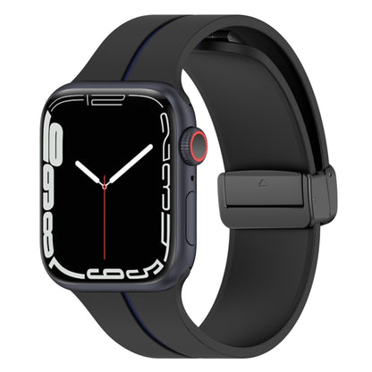 สายนาฬิกาซิลิโคนหัวเข็มขัดพับสองสี, For Apple Watch Ultra 49mm, For Apple Watch SE 2023 44mm, For Apple Watch 8 41mm, For Apple Watch 8 45mm