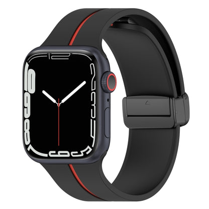สายนาฬิกาซิลิโคนหัวเข็มขัดพับสองสี, For Apple Watch 5 40mm, For Apple Watch SE 2023 40mm, For Apple Watch 5 44mm, For Apple Watch 4 40mm