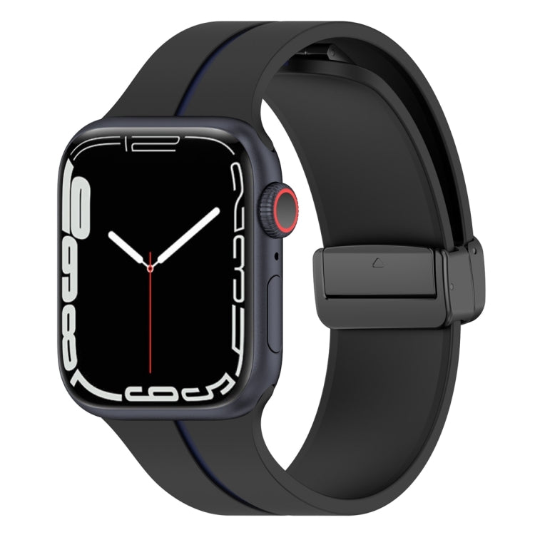 สายนาฬิกาซิลิโคนหัวเข็มขัดพับสองสี, For Apple Watch 5 40mm, For Apple Watch SE 2023 40mm, For Apple Watch 5 44mm, For Apple Watch 4 40mm