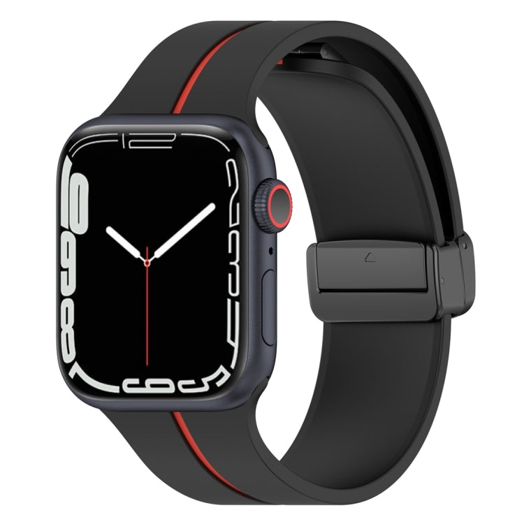 สายนาฬิกาซิลิโคนหัวเข็มขัดพับสองสี, For Apple Watch 2 42 mm, For Apple Watch 38mm, For Apple Watch 42mm, For Apple Watch Ultra 2 49mm