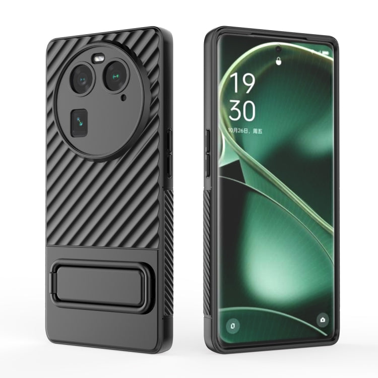 เคสโทรศัพท์ TPU เนื้อหยักพร้อมฟิล์มเลนส์, For OPPO Find X6 5G
