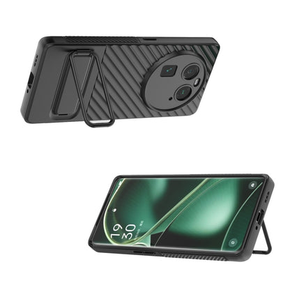เคสโทรศัพท์ TPU เนื้อหยักพร้อมฟิล์มเลนส์, For OPPO Find X6 5G