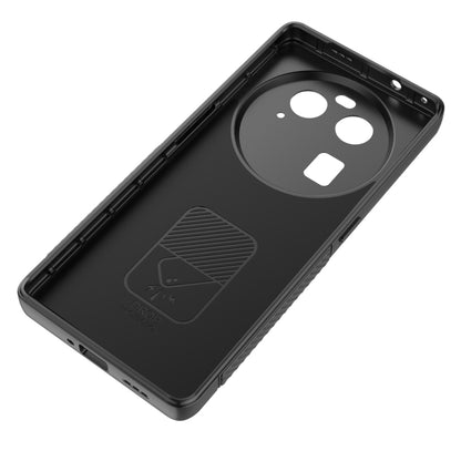 เคสโทรศัพท์ TPU เนื้อหยักพร้อมฟิล์มเลนส์, For OPPO Find X6 5G