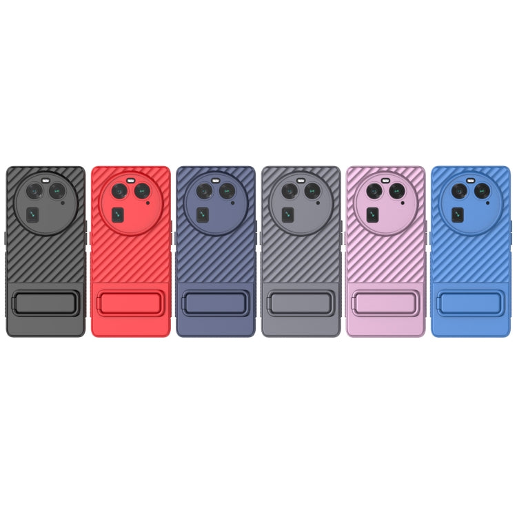 เคสโทรศัพท์ TPU เนื้อหยักพร้อมฟิล์มเลนส์, For OPPO Find X6 5G