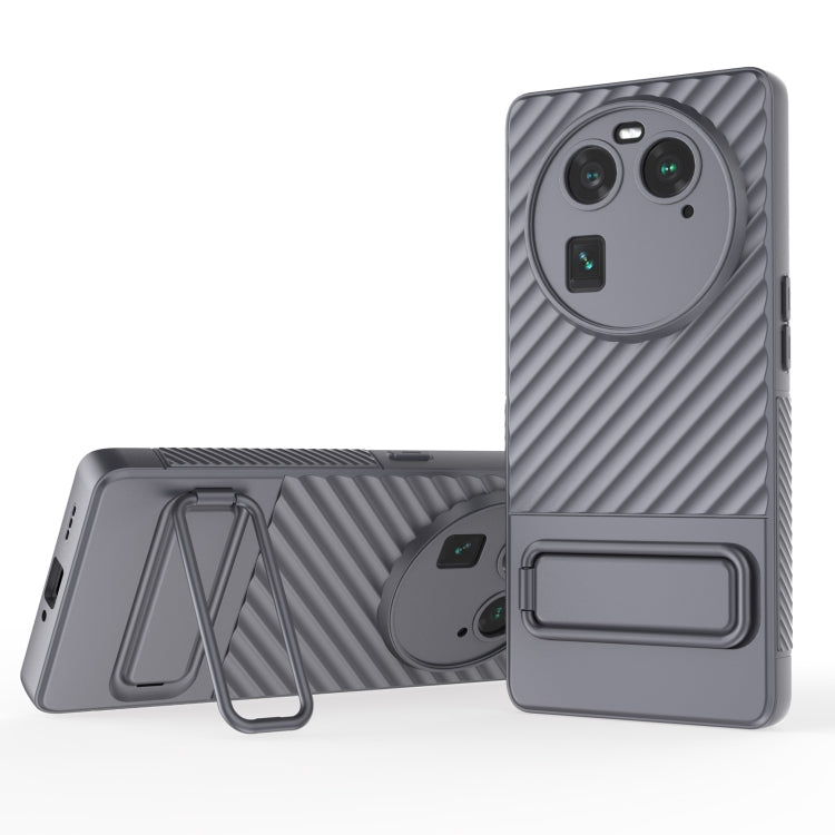 เคสโทรศัพท์ TPU เนื้อหยักพร้อมฟิล์มเลนส์, For OPPO Find X6 5G