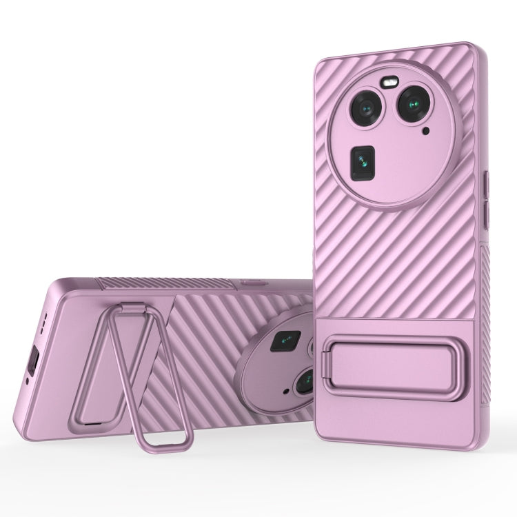 เคสโทรศัพท์ TPU เนื้อหยักพร้อมฟิล์มเลนส์, For OPPO Find X6 5G