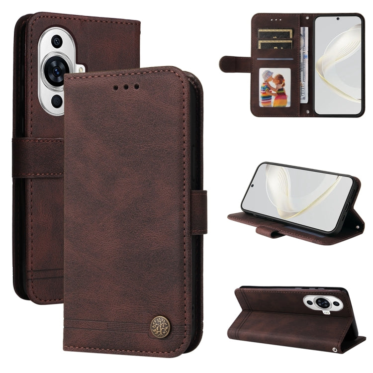 เคสโทรศัพท์หนังปุ่มโลหะ Skin Feel Life Tree, For Huawei Enjoy 60X, For Huawei nova 11 Pro, For Huawei nova 11