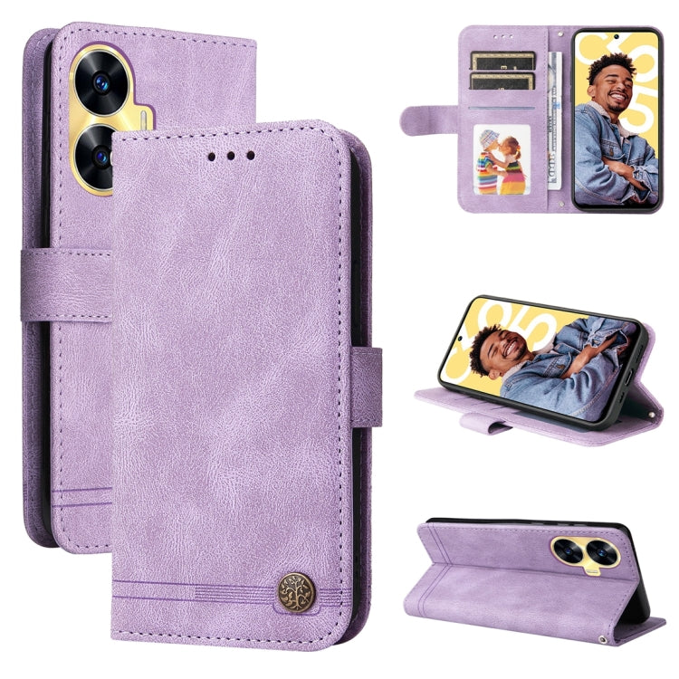 เคสโทรศัพท์หนังปุ่มโลหะ Skin Feel Life Tree, For Realme 12 Pro+, For Realme C67 4G Global, For Realme C67 5G / 11 5G Taiwan Version, For Realme 11 4G Global, For Realme C53 / Narzo N53, For Realme 11, For Realme 11 Pro / 11 Pro+, For Realme C65 4G     ...