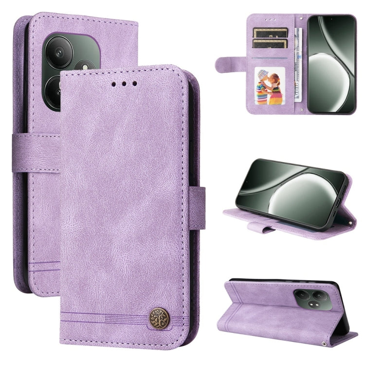 เคสโทรศัพท์หนังปุ่มโลหะ Skin Feel Life Tree, For Realme 14 Pro+ Global, For Realme 14 Pro Global, For Realme GT 7 Pro, For Realme 13+, For Realme 13 Pro / 13 Pro+ / 12 Pro, For Realme GT 6 / GT Neo6 SE, For Realme C63 / C61  / Note 60, For Realme 12   ...