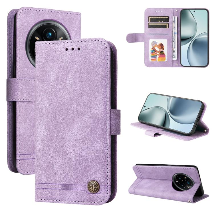 เคสโทรศัพท์หนังปุ่มโลหะ Skin Feel Life Tree, For Realme 14 Pro+ Global, For Realme 14 Pro Global, For Realme GT 7 Pro, For Realme 13+, For Realme 13 Pro / 13 Pro+ / 12 Pro, For Realme GT 6 / GT Neo6 SE, For Realme C63 / C61  / Note 60, For Realme 12   ...