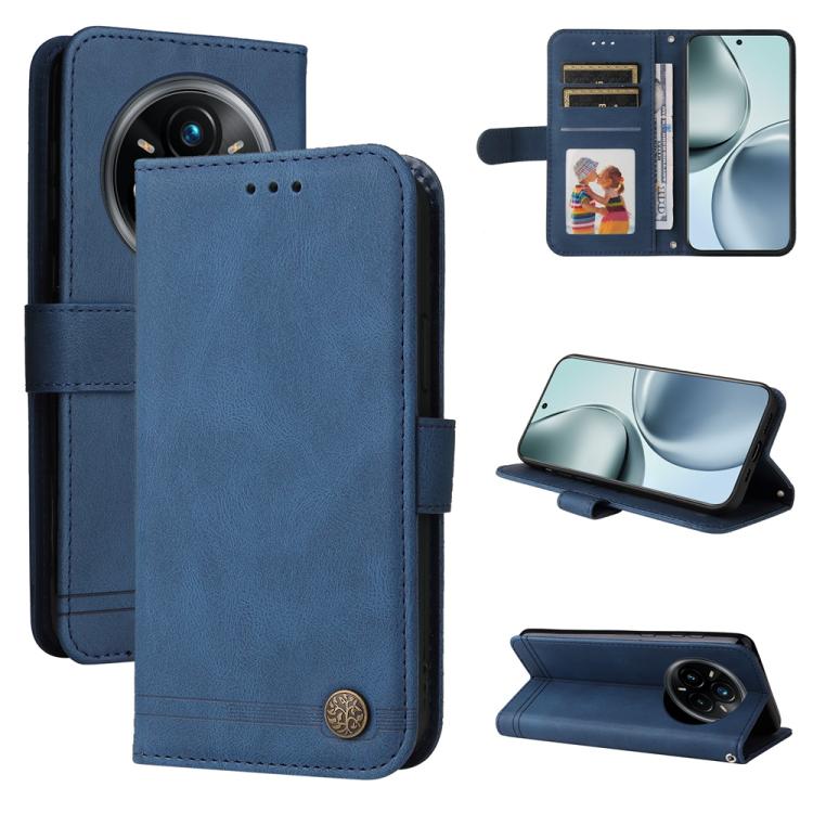 เคสโทรศัพท์หนังปุ่มโลหะ Skin Feel Life Tree, For Realme 14 Pro+ Global, For Realme 14 Pro Global, For Realme GT 7 Pro, For Realme 13+, For Realme 13 Pro / 13 Pro+ / 12 Pro, For Realme GT 6 / GT Neo6 SE, For Realme C63 / C61  / Note 60, For Realme 12   ...