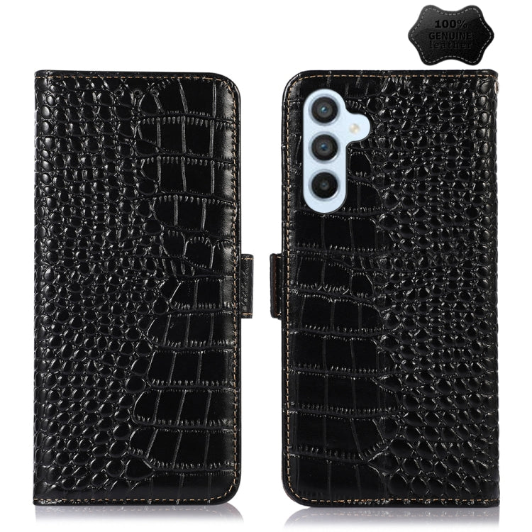 ซองใส่โทรศัพท์หนังวัวชั้นบนจระเข้, For Samsung Galaxy M54 5G, For Samsung Galaxy M34 5G, For Samsung Galaxy S24 Ultra, For Samsung Galaxy A35 5G, For Samsung Galaxy A55 5G, For Samsung Galaxy Xcover 7, For Samsung Galaxy S24+, For Samsung Galaxy S24   ...