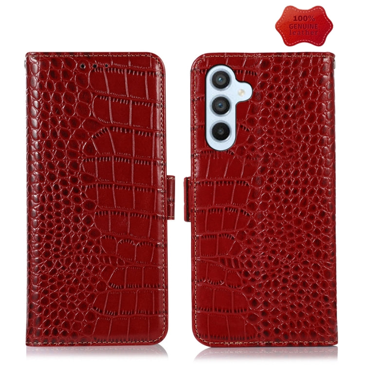 ซองใส่โทรศัพท์หนังวัวชั้นบนจระเข้, For Samsung Galaxy M54 5G, For Samsung Galaxy M34 5G, For Samsung Galaxy S24 Ultra, For Samsung Galaxy A35 5G, For Samsung Galaxy A55 5G, For Samsung Galaxy Xcover 7, For Samsung Galaxy S24+, For Samsung Galaxy S24   ...