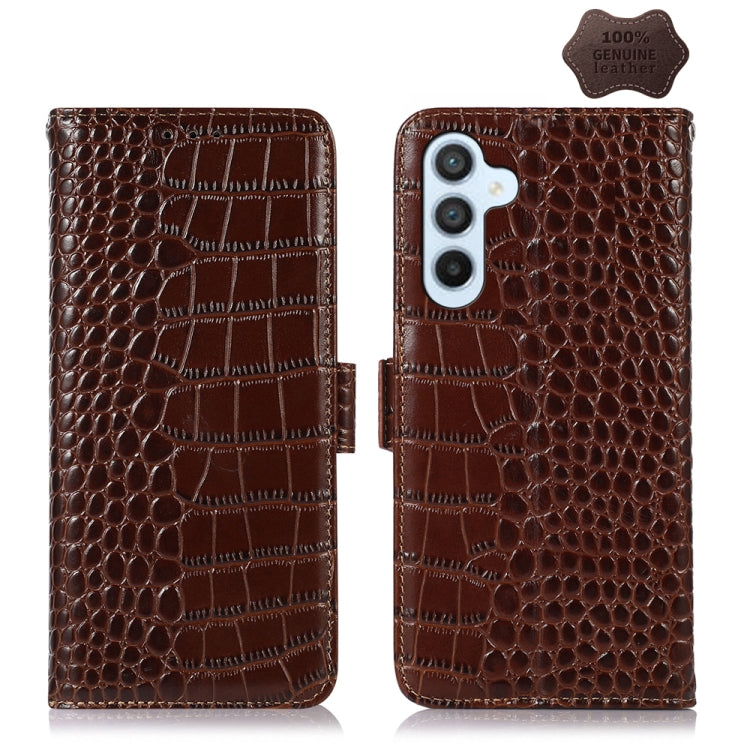 ซองใส่โทรศัพท์หนังวัวชั้นบนจระเข้, For Samsung Galaxy M54 5G, For Samsung Galaxy M34 5G, For Samsung Galaxy S24 Ultra, For Samsung Galaxy A35 5G, For Samsung Galaxy A55 5G, For Samsung Galaxy Xcover 7, For Samsung Galaxy S24+, For Samsung Galaxy S24   ...