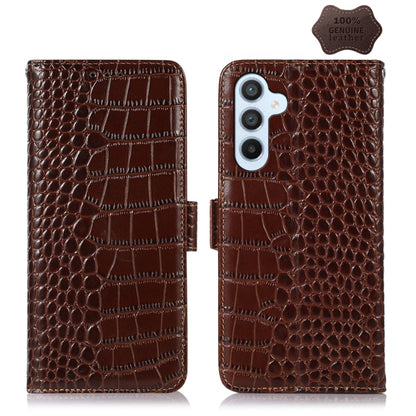 ซองใส่โทรศัพท์หนังวัวชั้นบนจระเข้, For Samsung Galaxy M54 5G, For Samsung Galaxy M34 5G, For Samsung Galaxy S24 Ultra, For Samsung Galaxy A35 5G, For Samsung Galaxy A55 5G, For Samsung Galaxy Xcover 7, For Samsung Galaxy S24+, For Samsung Galaxy S24   ...