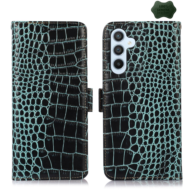 ซองใส่โทรศัพท์หนังวัวชั้นบนจระเข้, For Samsung Galaxy M54 5G, For Samsung Galaxy M34 5G, For Samsung Galaxy S24 Ultra, For Samsung Galaxy A35 5G, For Samsung Galaxy A55 5G, For Samsung Galaxy Xcover 7, For Samsung Galaxy S24+, For Samsung Galaxy S24   ...