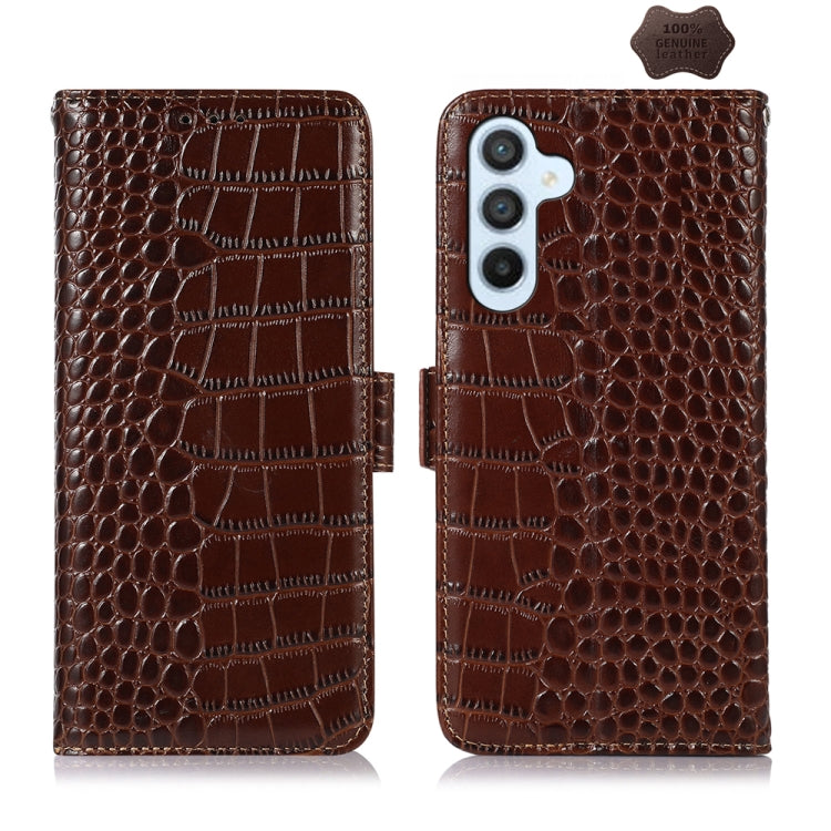 ซองใส่โทรศัพท์หนังวัวชั้นบนจระเข้, For Samsung Galaxy M54 5G, For Samsung Galaxy M34 5G, For Samsung Galaxy S24 Ultra, For Samsung Galaxy A35 5G, For Samsung Galaxy A55 5G, For Samsung Galaxy Xcover 7, For Samsung Galaxy S24+, For Samsung Galaxy S24   ...