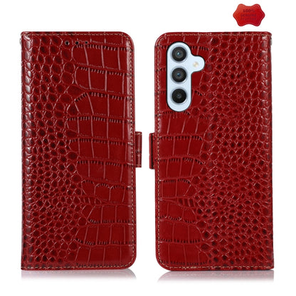 ซองใส่โทรศัพท์หนังวัวชั้นบนจระเข้, For Samsung Galaxy M54 5G, For Samsung Galaxy M34 5G, For Samsung Galaxy S24 Ultra, For Samsung Galaxy A35 5G, For Samsung Galaxy A55 5G, For Samsung Galaxy Xcover 7, For Samsung Galaxy S24+, For Samsung Galaxy S24   ...