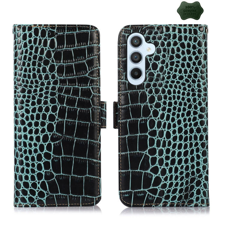ซองใส่โทรศัพท์หนังวัวชั้นบนจระเข้, For Samsung Galaxy M54 5G, For Samsung Galaxy M34 5G, For Samsung Galaxy S24 Ultra, For Samsung Galaxy A35 5G, For Samsung Galaxy A55 5G, For Samsung Galaxy Xcover 7, For Samsung Galaxy S24+, For Samsung Galaxy S24   ...