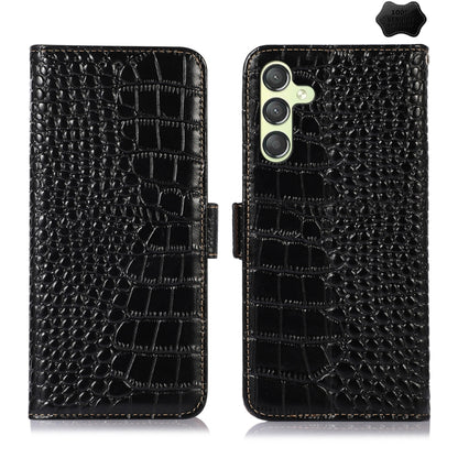 ซองใส่โทรศัพท์หนังวัวชั้นบนจระเข้, For Samsung Galaxy M54 5G, For Samsung Galaxy M34 5G, For Samsung Galaxy S24 Ultra, For Samsung Galaxy A35 5G, For Samsung Galaxy A55 5G, For Samsung Galaxy Xcover 7, For Samsung Galaxy S24+, For Samsung Galaxy S24   ...