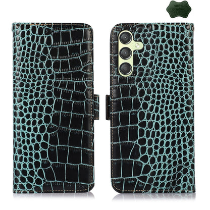 ซองใส่โทรศัพท์หนังวัวชั้นบนจระเข้, For Samsung Galaxy M54 5G, For Samsung Galaxy M34 5G, For Samsung Galaxy S24 Ultra, For Samsung Galaxy A35 5G, For Samsung Galaxy A55 5G, For Samsung Galaxy Xcover 7, For Samsung Galaxy S24+, For Samsung Galaxy S24   ...