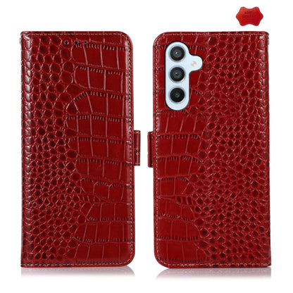 ซองใส่โทรศัพท์หนังวัวชั้นบนจระเข้, For Samsung Galaxy M54 5G, For Samsung Galaxy M34 5G, For Samsung Galaxy S24 Ultra, For Samsung Galaxy A35 5G, For Samsung Galaxy A55 5G, For Samsung Galaxy Xcover 7, For Samsung Galaxy S24+, For Samsung Galaxy S24   ...