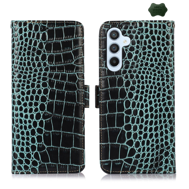 ซองใส่โทรศัพท์หนังวัวชั้นบนจระเข้, For Samsung Galaxy M54 5G, For Samsung Galaxy M34 5G, For Samsung Galaxy S24 Ultra, For Samsung Galaxy A35 5G, For Samsung Galaxy A55 5G, For Samsung Galaxy Xcover 7, For Samsung Galaxy S24+, For Samsung Galaxy S24   ...