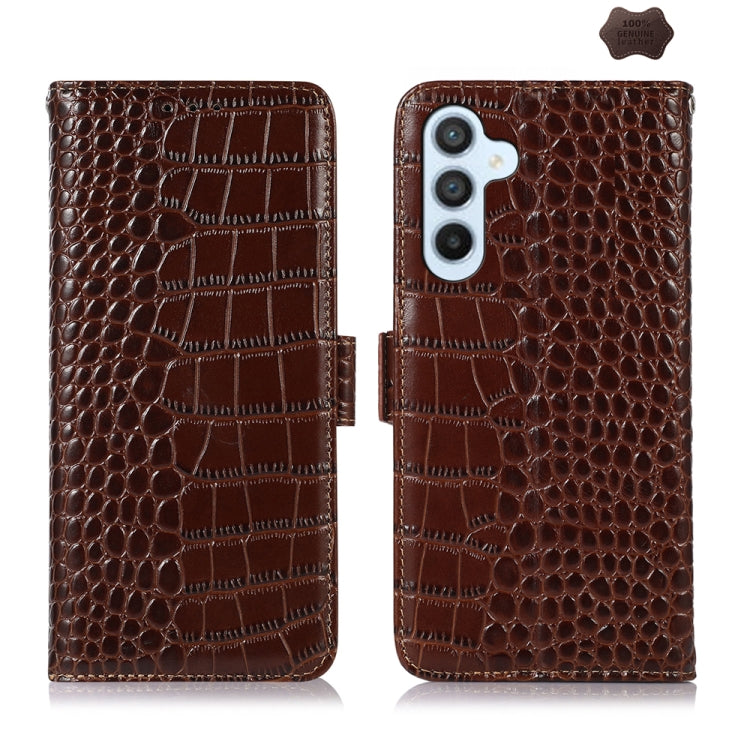 ซองใส่โทรศัพท์หนังวัวชั้นบนจระเข้, For Samsung Galaxy M54 5G, For Samsung Galaxy M34 5G, For Samsung Galaxy S24 Ultra, For Samsung Galaxy A35 5G, For Samsung Galaxy A55 5G, For Samsung Galaxy Xcover 7, For Samsung Galaxy S24+, For Samsung Galaxy S24   ...