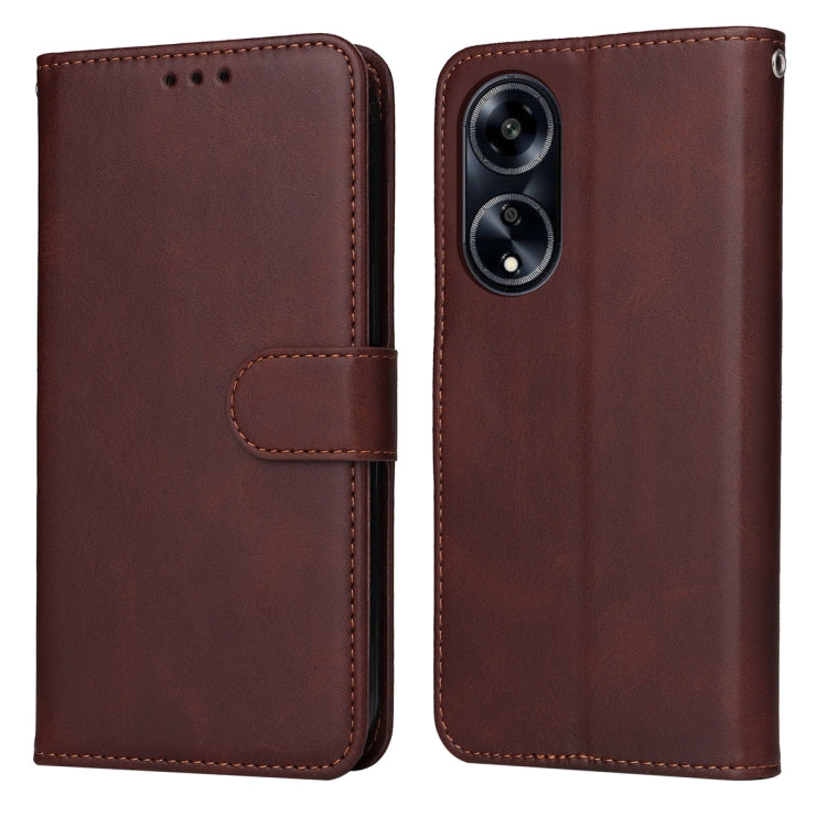 เคสโทรศัพท์หนังพลิกเนื้อลูกวัวคลาสสิก, For OPPO A58 4G, For OPPO Reno10 5G / Reno10 Pro 5G Global, For OPPO A78 4G, For OPPO Find X8 Pro, For OPPO Find X6 Pro, For OPPO Find X6, For OPPO A1 5G, For OPPO A79 5G