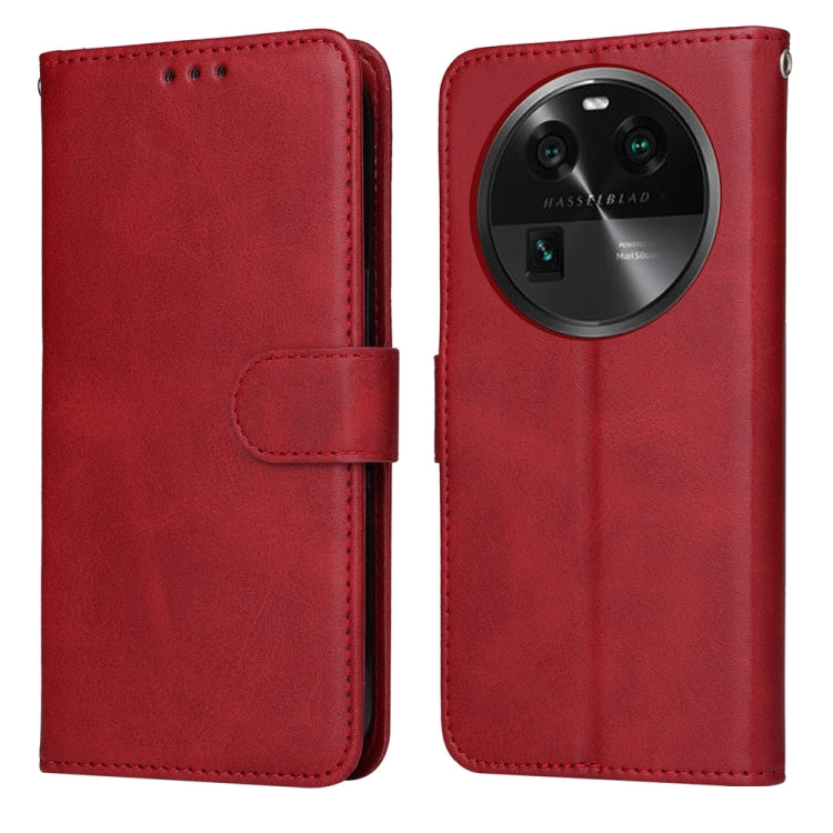 เคสโทรศัพท์หนังพลิกเนื้อลูกวัวคลาสสิก, For OPPO A58 4G, For OPPO Reno10 5G / Reno10 Pro 5G Global, For OPPO A78 4G, For OPPO Find X8 Pro, For OPPO Find X6 Pro, For OPPO Find X6, For OPPO A1 5G, For OPPO A79 5G