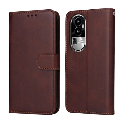 เคสโทรศัพท์หนังพลิกเนื้อลูกวัวคลาสสิก, For OPPO A58 4G, For OPPO Reno10 5G / Reno10 Pro 5G Global, For OPPO A78 4G, For OPPO Find X8 Pro, For OPPO Find X6 Pro, For OPPO Find X6, For OPPO A1 5G, For OPPO A79 5G